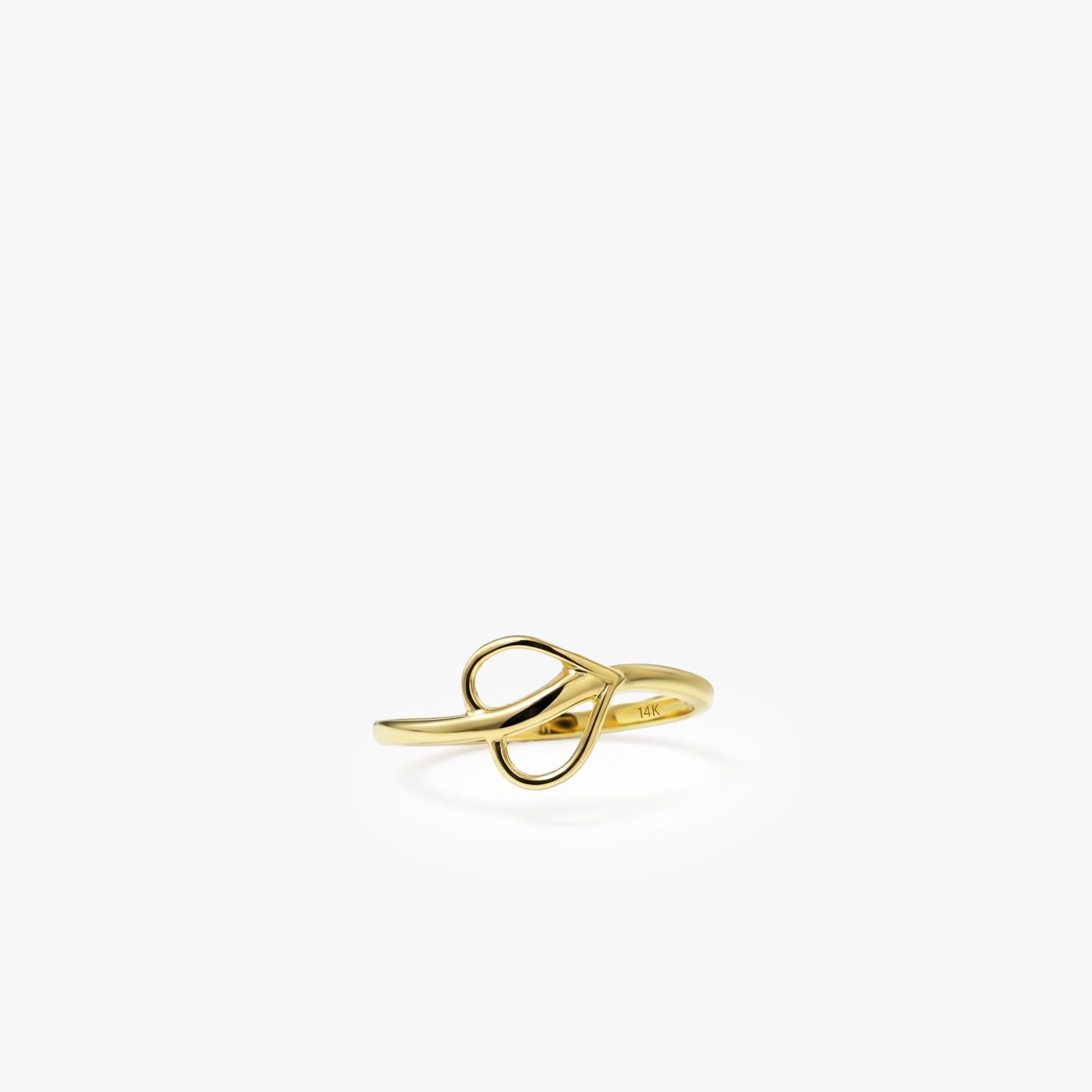 Flowing Heart Ring | 14K Solid Gold