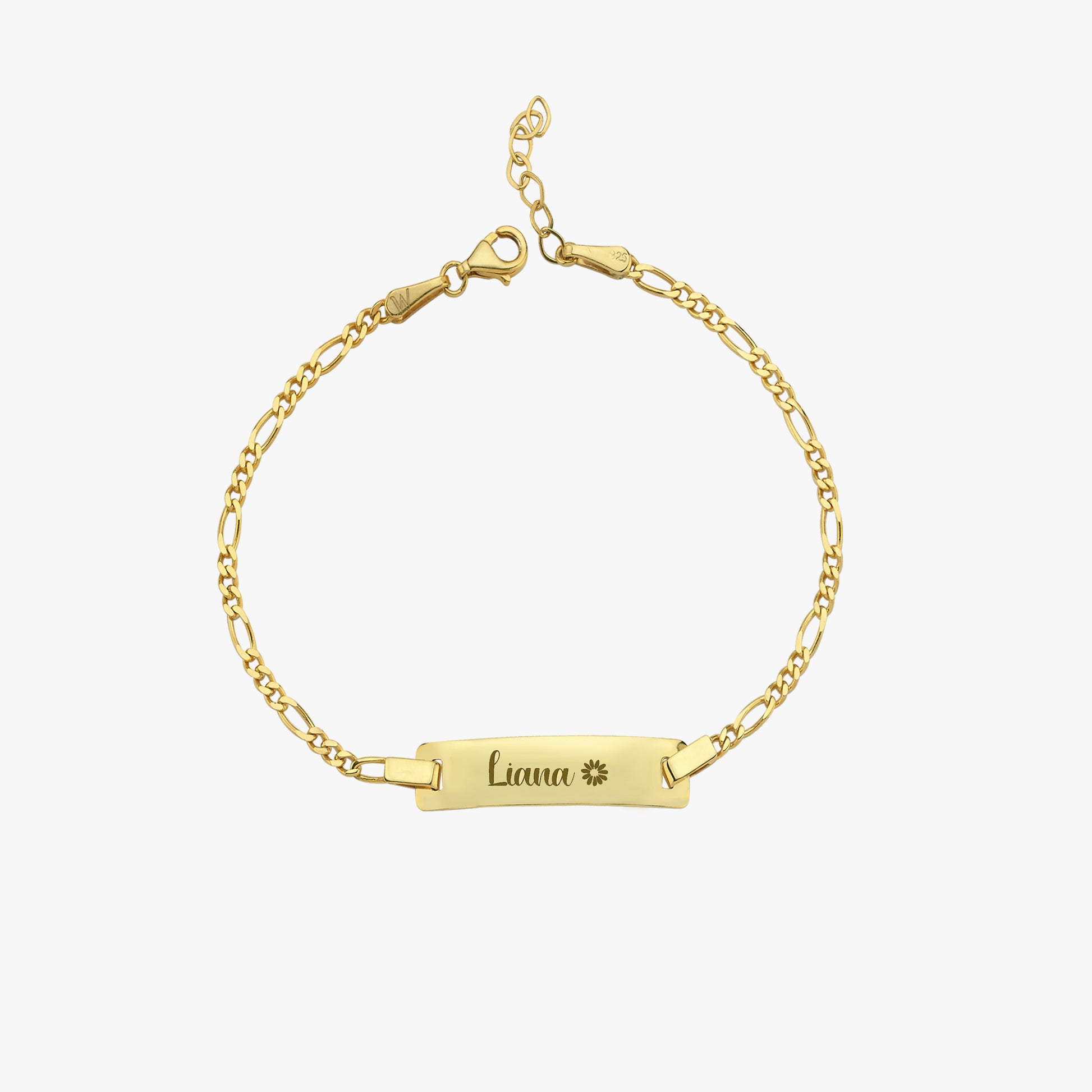Baby Gold Bracelet with Name | 14K Solid Gold