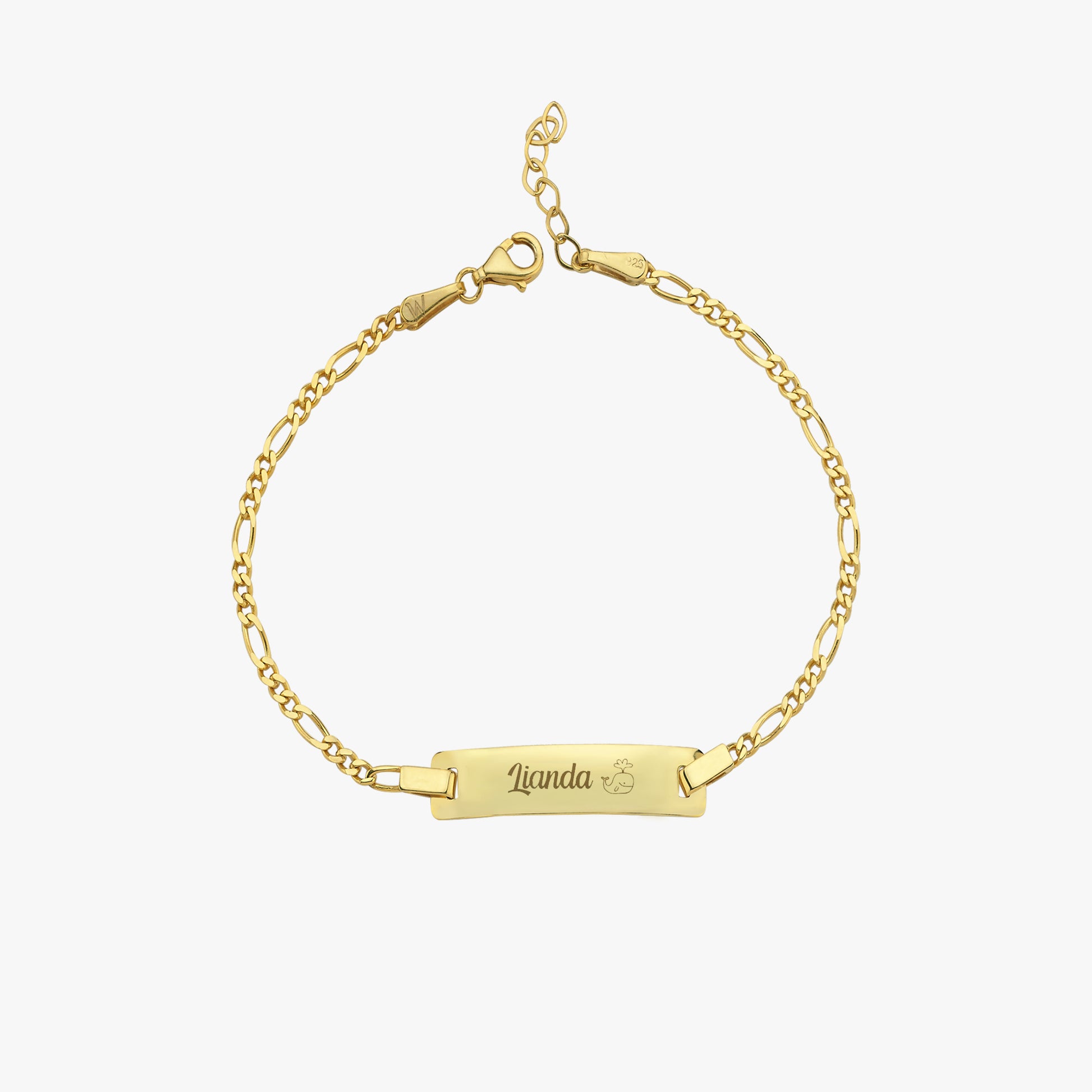 Personalized Baby Bracelet with Name | 14K Solid Gold