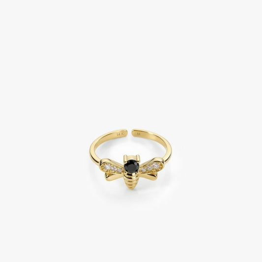 Minimalist Queen Bee Ring | 14K Solid Gold