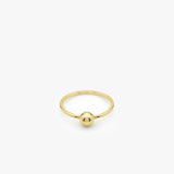 Minimalist Ball Ring | 14K Solid Gold