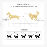 Cat Memorial Necklace | 14K Solid Gold