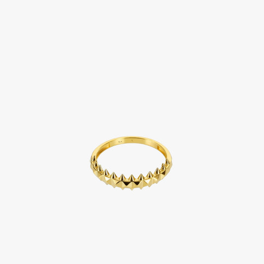 Rock Stud Ring | 14K Solid Gold