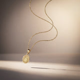 St. Bridget Catholic Medal Necklace | 14K Solid Gold