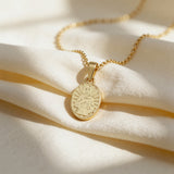 St. Clare Catholic Medal Necklace | 14K Solid Gold