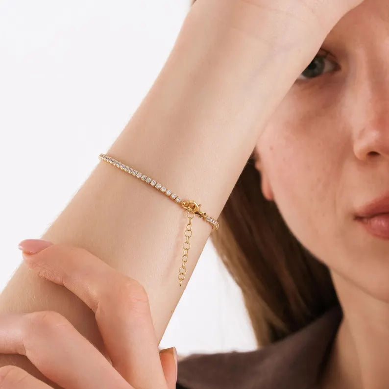Tennis Bracelet | 18K Gold Vermeil