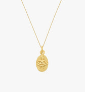 Eye of Horus Necklace | 14K Gold Vermeil - Mionza Jewelry-Birthday Gift, egyptian jewelry, egyptian necklace, egyptian symbol, eye necklace, eye of horus, eye of horus pendant, horus eye jewelry, horus eye pendant, pendant eye of horus, summer jewelry, summer necklace, yoga necklace