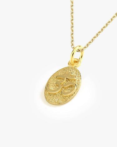 14K Gold Vermeil Om Necklace, Yoga Necklace, Inspirational Necklace, Om Necklace for Women, Om Jewelry, Birthday Gift for Friend