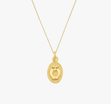 Owl Necklace Women | 14K Gold Vermeil - Mionza Jewelry-14k solid gold, animal lover jewelry, bird necklace, charm necklaces, gift for daughter, gold owl necklace, jewelry owl, jewelry with owls, owl jewelry, owl lover gift, owl necklace, owl necklace charms, owl pendant necklace