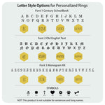 14K Solid Gold Personalized Ring, Initial Ring, Signet Ring, Name Ring, Custom Ring for Women, Letter Ring, Best Friend Gift