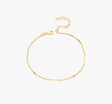 18K Gold Vermeil Chain Anklet, Ankle Bracelet, Beaded Anklet, Anklets for Women, Gift for Bestfriend