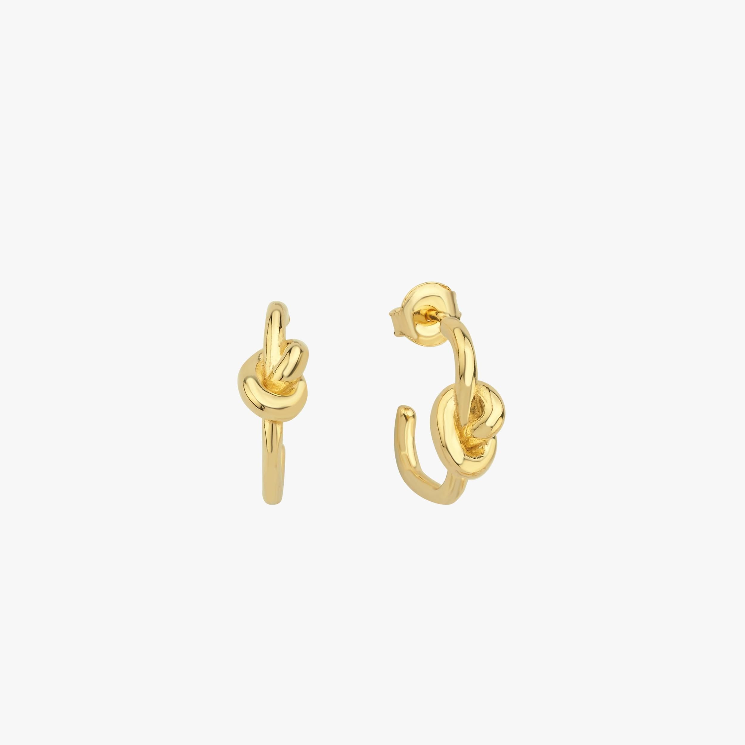 18K Gold Vermeil Love Knot Earrings, Tie The Knot Earrings, Birthday Gift