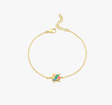 18K Gold Vermeil Evil Eye and Turtle Bracelet, Double-Sided Bracelet, Turtle Gifts, Evil Eye Jewelry, Christmas Gift for Mother