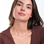 14K Solid Gold 3 Initial Necklace, Multiple Initial Necklace, Spaced Letter Necklace, Personalized Jewelry, Birthday Gift