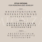 14K Solid Gold Custom Engraved Necklace, Roman Numeral/ Coordinate / Message /Date Necklace, Birthstone Necklace, Personalized Gift