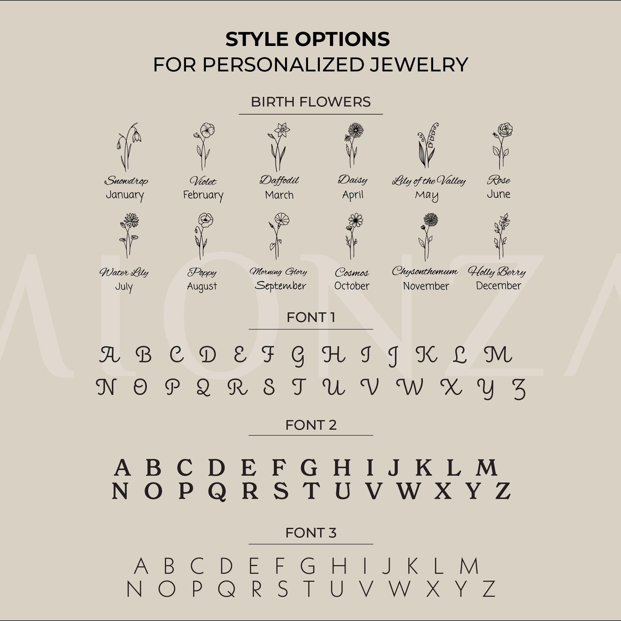 14K Solid Gold Birthflower Bracelet, Square Disc Bracelet, Custom Name Bracelet, Engraved Bracelet, Personalized Gift for Mother's Day