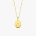 Front-facing view of the 18K Gold Vermeil Photo Locket Necklace showing a central star accent and elegant gold finish.
