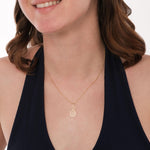 The 14K Solid Gold Pineapple Fruit Necklace is displayed elegantly in a jewelry box, emphasizing its gift-ready presentation.