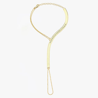 18K Gold Vermeil Slave Bracelet, Engraved Hand Chain Bracelet, Herringbone Bracelet, Finger Ring Bracelet, Summer Bracelet, Custom Gift