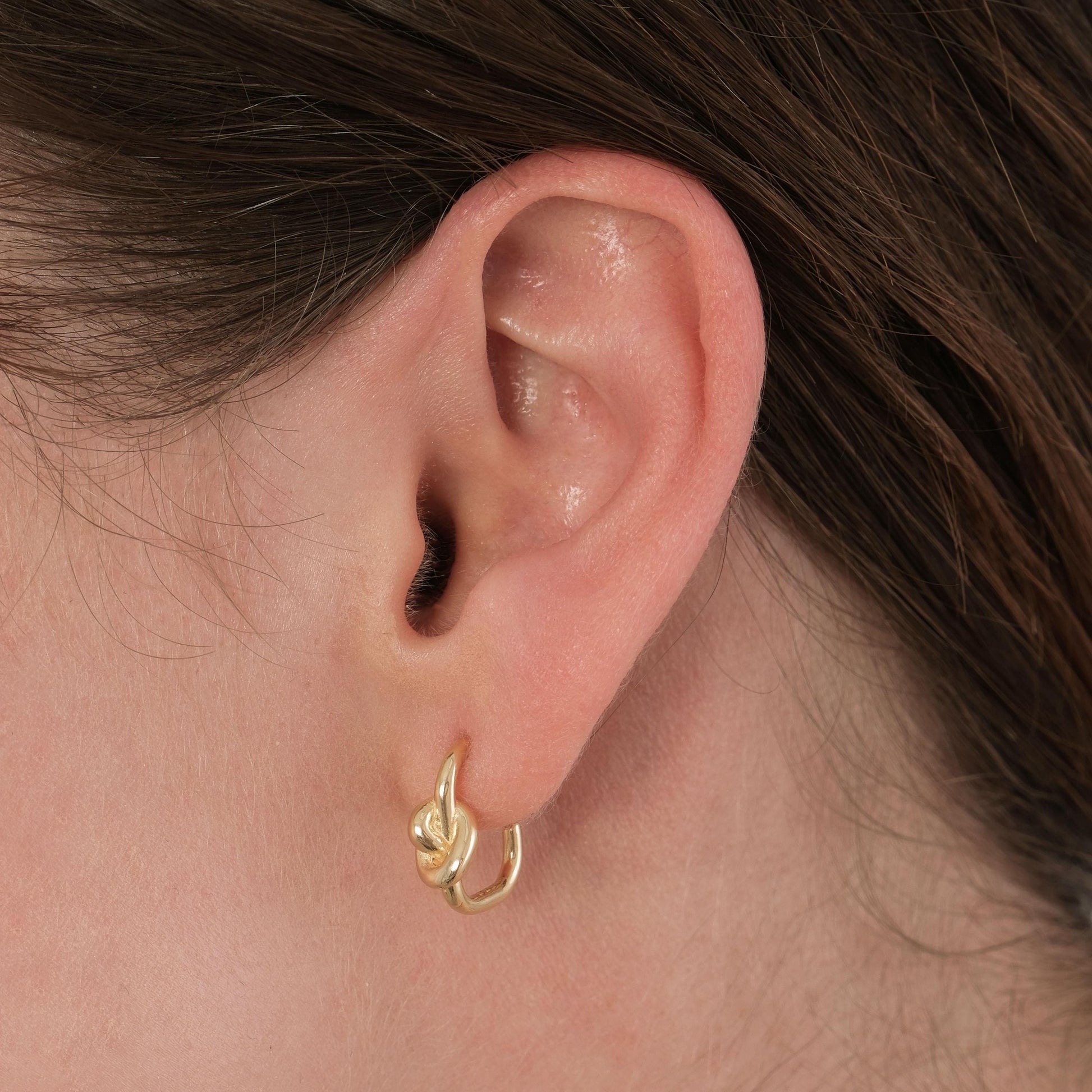 18K Gold Vermeil Love Knot Earrings, Tie The Knot Earrings, Birthday Gift