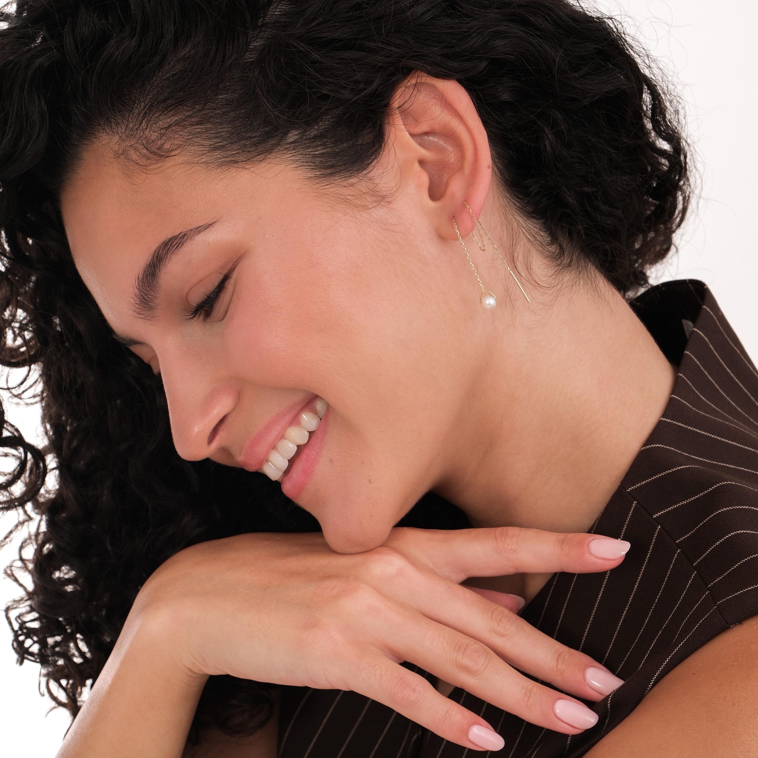 Sideways Pink Cross Opal Necklace | 14K Solid Gold