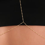 18K Gold Vermeil Beaded Body Chain : Layering Body Jewelry, Christmas Gift for Friend