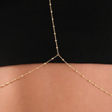 18K Gold Vermeil Beaded Body Chain : Layering Body Jewelry, Christmas Gift for Friend