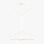 Flat-lay view of the full 18K Gold Vermeil Bar and Bead Body Jewelry on a white background.