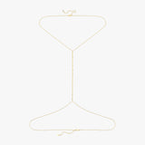 Flat-lay view of the full 18K Gold Vermeil Bar and Bead Body Jewelry on a white background.