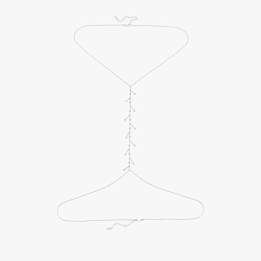 925 Sterling Silver Body Chain: Belly Chain, Gift for Women
