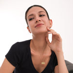 14K Solid Gold Angel Numbers Bar Necklace, 777 Necklace, Lucky Number Necklace, Angel Number, Christmas Gift Women