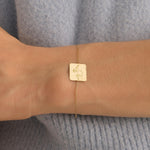 14K Solid Gold Kids Handwriting Bracelet, Childs Drawing Bracelet, Custom Handwriting Bracelet, Personalized Christmas Gift