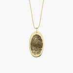14K Solid Gold Fingerprint Necklace, Personalized Necklace, Memorial Necklace, Fingerprint Jewelry, Custom Christmas Gift