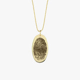 14K Solid Gold Fingerprint Necklace, Personalized Necklace, Memorial Necklace, Fingerprint Jewelry, Custom Christmas Gift