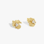 14K Gold Plated Flower Stud Earrings, Mother's Day Gift