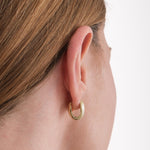 14K Gold Plated Seashell Earrings, Huggie Earrings, Ocean Jewelry, Summer Earrings, Gift for Her