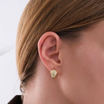 14K Gold Plated Seashell Earrings, Huggie Earrings, Ocean Jewelry, Summer Earrings, Gift for Her