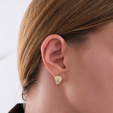 14K Gold Plated Seashell Earrings, Huggie Earrings, Ocean Jewelry, Summer Earrings, Gift for Her