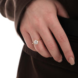 1.52 CT Yellow Lab Grown Diamond Solitaire Ring, Round Cut Engagement Ring, 925 Silver 8K 14K Gold Ring, Gift for Her