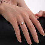 Round Solitaire Engagement Ring, 0.94 CT Lab Grown Diamond Ring, Classic Prong Setting Ring for Women