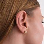 2.02 CT Round Lab Diamond Stud Earrings, Six Prong Basket Setting Stud Earrings