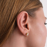 2.02 CT Round Lab Diamond Stud Earrings, Six Prong Basket Setting Stud Earrings