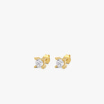 Lab Grown Diamond Studs, Round Cut 1.10 CT Earrings, Gift for Her