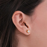 Lab Grown Diamond Studs, Round Cut 1.10 CT Earrings, Gift for Her
