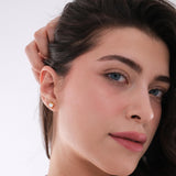 Lab Grown Diamond Studs, Round Cut 1.10 CT Earrings, Gift for Her