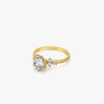 1.22 CT Round Cut Diamond Ring, 14K Solid Gold Engagement Ring, Promise Ring for Her