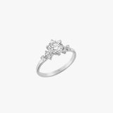1.22 CT Round Cut Diamond Ring, 14K Solid Gold Engagement Ring, Promise Ring for Her