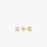 1.35 CT Lab Grown Diamond Stud Earrings, Four Prong Basket Setting Earrings, Gift for Wife