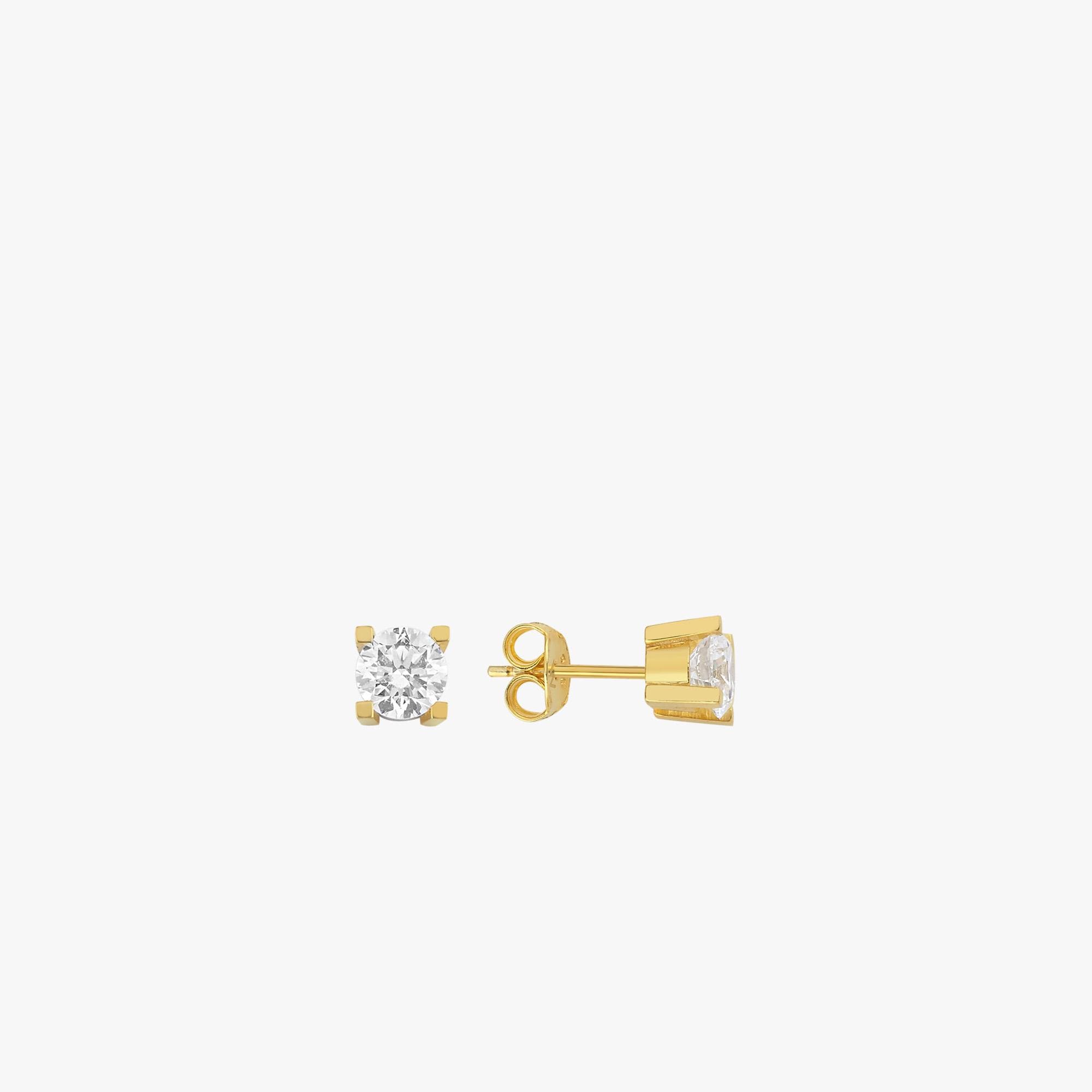 1.35 CT Lab Grown Diamond Stud Earrings, Four Prong Basket Setting Earrings, Gift for Wife