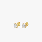 1.35 CT Lab Grown Diamond Stud Earrings, Four Prong Basket Setting Earrings, Gift for Wife